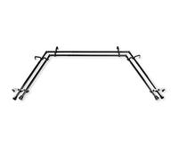 Rod Desyne Tringle à rideaux double de 13/16", 50,8-91,4 cm, 96,5-182,9 cm, noir