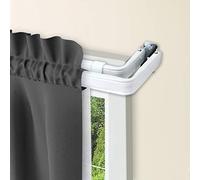 Rod Desyne Tringle à rideaux double Lockseam, 213,4-304,8 cm, blanc