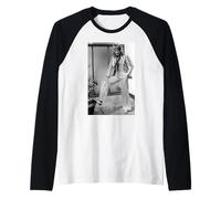 Rod Stewart Faces Singer Veste rayée Pose 1975 Manche Raglan
