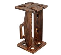 Rod Storage Holder - Modular Timber for Wall Mount | Versatile Tackle Equipment Rack with Space Saving Mount, Compact Stand Home Living Room, Professional Gear Protector for Ship Vessel, 44,96x24,89cm