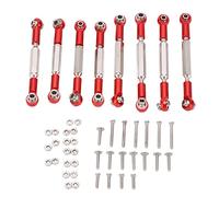 Rodage de direction réglable en métal yizisecce, 8PCS ALLIAM ALLIAG SERVO LINK PULL TOLL POUR WPL C14 C24 B14 MN D90 D91, durabilité élevée, contrôle précis, installation facile (Rouge)