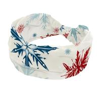 RODAILYCAY Bandeau élastique large pour femme avec motif de flocon de neige Merry Christmas - Accessoires pour cheveux doux - Évacuation de la transpiration - Pour entraînement, Yaga, course à pied