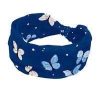 RODAILYCAY Bandeau extensible à motif papillon pour femme - Accessoires de cheveux larges et doux pour yoga, entraînement, sport, course à pied, voyage