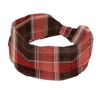 RODAILYCAY Bandeau large élastique à motif écossais pour femme, bandeau doux et respirant, pour la course à pied, le sport, l'entraînement, les voyages