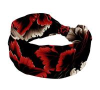 RODAILYCAY Bandeau pour femme - Motif empreintes de pattes de chien et chat - Élastique - Large - Évacuation de la transpiration - Pour entraînement, Yaga, course à pied, randonnée, exercice