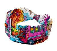 RODAILYCAY Bandeaux de cerveau et de bus pour femmes, bandeaux larges extensibles, turban tendance, antidérapant pour entraînement et sport