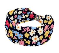 RODAILYCAY Bandeaux extensibles pour femmes, accessoires de cheveux à motif de petites fleurs, large et doux pour yoga, entraînement, sport, course à pied, voyage