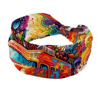 RODAILYCAY Bandeaux larges pour femmes, bandeau noué torsadé, antidérapant, doux et extensible, pour le cerveau et le bus, pour fille