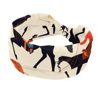 RODAILYCAY Bandeaux pour femme, extensibles, accessoires pour cheveux, cowgirls du Far West avec motif rodéo de chevaux, large et doux, pour yoga, entraînement, sport, course à pied, voyage