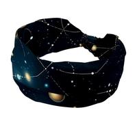 RODAILYCAY Gemini Constellation Bandeau large et antidérapant pour femme et fille