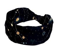 RODAILYCAY Gemini Constellation Criss Bandeau pour femme et fille, large bandeau, accessoires pour cheveux