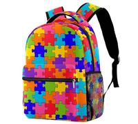 RODAILYCAY Grid Clean Sac à dos de voyage pour ordinateur portable, sac à dos d'école, sac à dos de grande capacité, joli sac à dos pour homme et femme, multicolore 1, 29.4x20x40cm/11.5x8x16 in