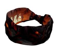 RODAILYCAY Halloween Castle Bandeau pour femme - Accessoires pour cheveux doux - Élastique large - Évacuation de la transpiration - Pour entraînement, Yaga, course à pied, randonnée, exercice