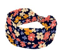RODAILYCAY Little Flower Bandeau pour femme, tendance, antidérapant, nœud croisé, large pour entraînement, sport, yoga