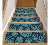 RODAILYCAY Lot de 15 tapis d'escalier antidérapants à pois de 20,3 x 76,2 cm pour enfants, personnes âgées et animaux domestiques