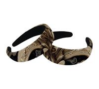 RODAILYCAY Lot de 2 bandeaux larges pour cheveux, noir, motif iris, ethnique, rembourré, épais, élastique, mignon, turban