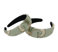 RODAILYCAY Lot de 2 bandeaux larges pour femme, motif iris, rétro abstrait, rembourré, épais, bandeau élastique mignon pour cheveux, turban large