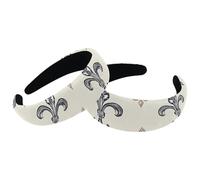 RODAILYCAY Lot de 2 bandeaux pour femme, motif iris, ethnique, vintage, antidérapant, épais, rembourré, large