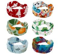 RODAILYCAY Lot de 6 bandeaux antidérapants pour femme, tendance, croisillons noués, pour l'entraînement, le sport, le yoga