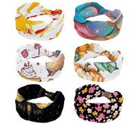 RODAILYCAY Lot de 6 bandeaux extensibles pour femme - Accessoires pour cheveux - Motif écailles magiques arc-en-ciel - Pour yoga, entraînement, sport, course à pied, voyage