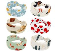 RODAILYCAY Lot de 6 bandeaux pour femme - Style cow-boys avec chevaux - Élastiques et larges - Évacuation de la transpiration - Pour entraînement, Yaga, course à pied, randonnée, exercice