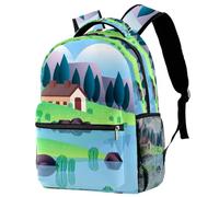 RODAILYCAY Paris Landmark Sac à dos de voyage pour ordinateur portable, sac à dos d'école, sac à dos de grande capacité, sac à dos mignon pour homme et femme, Multicolore 8., 29.4x20x40cm/11.5x8x16 in