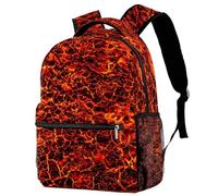 RODAILYCAY Sac à dos de voyage Magma rouge lave pour ordinateur portable, sac à dos d'école, sac à dos de grande capacité, sac à dos mignon pour homme et femme, multicolore 1, 29.4x20x40cm/11.5x8x16
