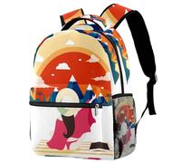 RODAILYCAY Sac à dos d'école léger avec compartiments pour ordinateur portable - Motif vue sur le coucher du soleil - Pour garçons et filles