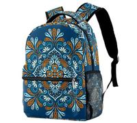 RODAILYCAY Sac à dos d'école, style indien, mandala bohème, imperméable, décontracté, sac à livres, sac d'ordinateur portable pour homme et femme, Multicolore 5., 29.4x20x40cm/11.5x8x16 in