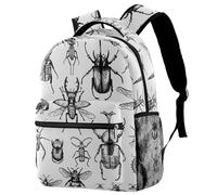 RODAILYCAY Sac à dos Ladybug pour enfants, sac à dos d'école, sac à dos imperméable, sac à dos décontracté, sac à livres, sac d'ordinateur portable pour homme et femme