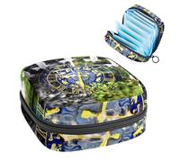 RODAILYCAY Sac de rangement pour serviettes hygiéniques, poche portable pour tasse menstruelle, sac de première période pour femmes et filles, astrologie mystique avec fermeture éclair, sac à main