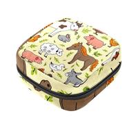 RODAILYCAY Sac de rangement pour serviettes hygiéniques, sac de première période Home Sweet Home pour filles et femmes, pochette pour tasse menstruelle féminine, tampons, Multicolore 7, 4.7x6.6x6.6