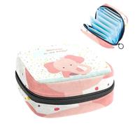 RODAILYCAY Sacs de rangement de serviettes hygiéniques pour femme, grande capacité, sac pour serviettes menstruelles, Welcome to My Party Cute Elephant Période menstruelle, sac à main pour tampons