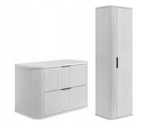 RODAN Ensemble de Meubles de Salle de Bain - ELEGANCE Meuble pour Vasque à Poser et Armoire Murale - blanc - 80 cm
