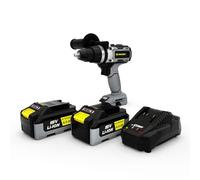 Rodcraft Kit d'outils RC9042K4 : 1 perceuse sans fil RC9042, jusqu'à 13 mm, 500-2000 tr/min, lumière LED, avec 2 batteries 4 Ah, 1 chargeur, 1 sac en tissu