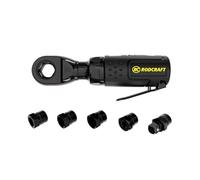 Rodcraft RC3202 Mini cliquet pneumatique Multifonction - Comprend 5 Embouts interchangeables (3/8'', 1/4'', 6 pans Creux 10 mm, 12 mm, 13 mm et 17 mm)