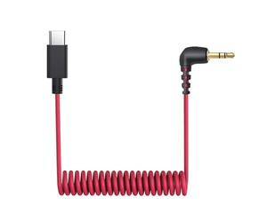 Rode Câble de microphone USB C vers 3,5 mm pour Wireless Pro, Go 2, ME et Hollyland Lark M1, M2 150 Max Duo - Câble de raccordement audio spiralé compatible avec iPhone 16 Pro Max, 15 Plus