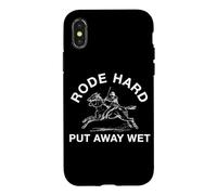 Rode Hard Pot Away Wet Coque pour iPhone X/XS