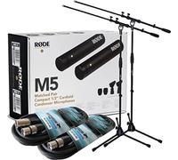 Rode M5 MP Paire de microphones stéréo à condensateur + 2 trépieds Keepdrum + 2 câbles