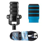 Rode Microphone Podmic USB avec protection anti-pop WS14B Bleu et câble XLR Keepdrum