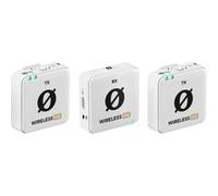RØDE Microphone sans fil Wireless ME Dual Set – GainAssist, portée 100 m – Blanc