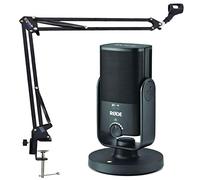 Rode NT-USB Mini microphone à condensateur USB pour podcast + bras de microphone Keepdrum NB35BK noir