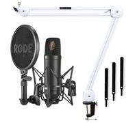 Rode NT1-Kit Microphone de studio avec trépied keepdrum bras articulé Blanc