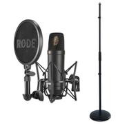 Rode NT1-Kit Microphone de studio avec trépied Keepdrum MS015 droit