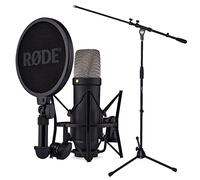 Rode NT1 Microphone de studio XLR USB 5ème génération Noir + support de microphone Keepdrum
