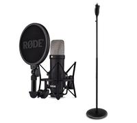 Rode NT1 Signature Black Microphone de studio avec pied Keepdrum à une main