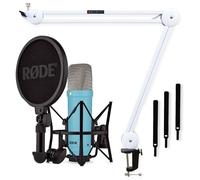 Rode NT1 Signature Blue Microphone de studio bleu + trépied à bras articulé Keepdrum MS138 blanc