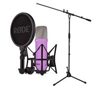 Rode NT1 Signature Purple Microphone de studio violet + pied de microphone Keepdrum
