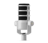 RØDE PodMic Microphone Dynamique de qualité Broadcast avec Support oscillant intégré pour Les podcasts, Le Streaming, Le Jeu, et l'enregistrement Vocal (Blanc)