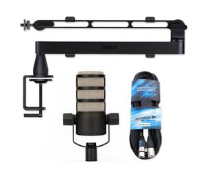 Rode Podmic Microphone avec bras de microphone LPA1 et câble XLR Keepdrum